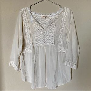 Rebecca Taylor Silk Top in Ivory